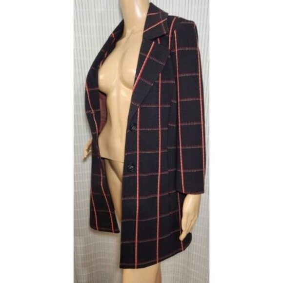 Anthropologie Women Cardigan Petite XS Avec Les Filles Sigrid Coat Black/Red - Picture 16 of 16